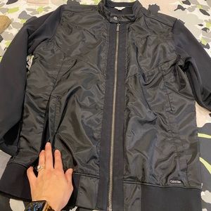 Mens Calvin Klein Canvas/Cotton Moto Jacket SZ. L